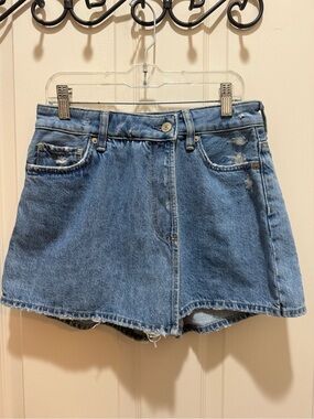 American Eagle Medium Blue Denim Skort Size 4